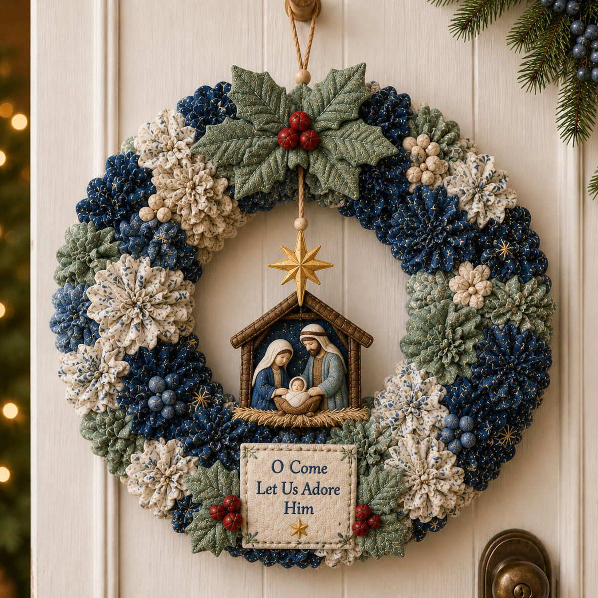 🎄 3D Fabric Poke Wreath DIY Kit |⛄️⛄️ Beginner-Friendly Christmas Craft, No Complicated Sewing | Create Your Own Festive Door Decor & Handmade Gift