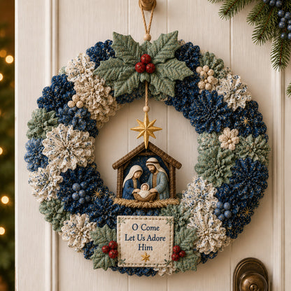 🎄 3D Fabric Poke Wreath DIY Kit |⛄️⛄️ Beginner-Friendly Christmas Craft, No Complicated Sewing | Create Your Own Festive Door Decor & Handmade Gift