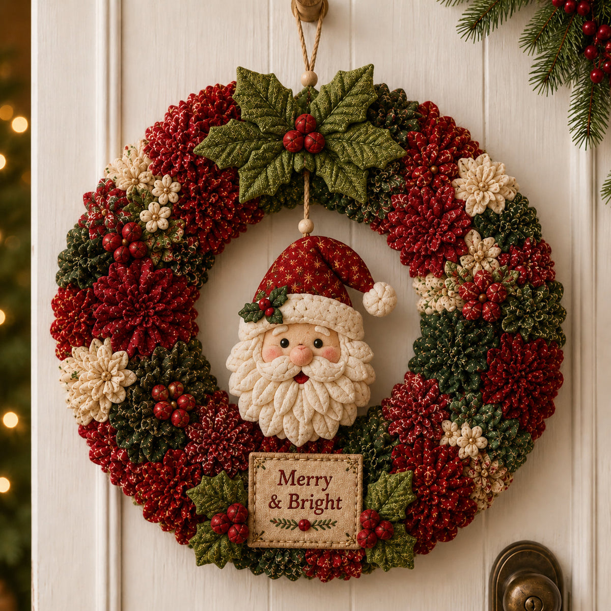 🎄 3D Fabric Poke Wreath DIY Kit |⛄️⛄️ Beginner-Friendly Christmas Craft, No Complicated Sewing | Create Your Own Festive Door Decor & Handmade Gift