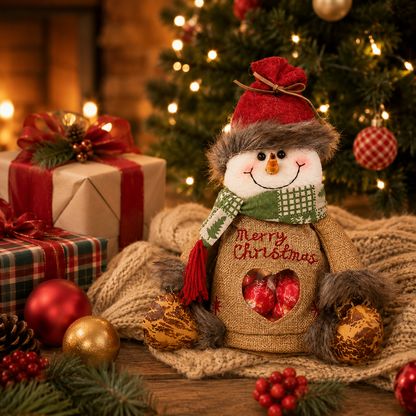 【Limited Time: 30% OFF!】👼👼 Christmas Gift Bags with Zipper Closure 🎁 Reusable Candy & Treat Bags for Holiday Gifting & Party Favors | Santa, Snowman & Reindeer 🦌