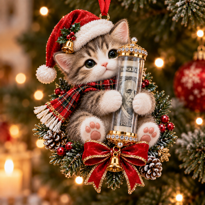 🎁 🛷Christmas Cute Animal Money Holder Ornament 🛷– Fun Cash Gift, Stocking Stuffer & Reusable Tree Decoration 🎄💵