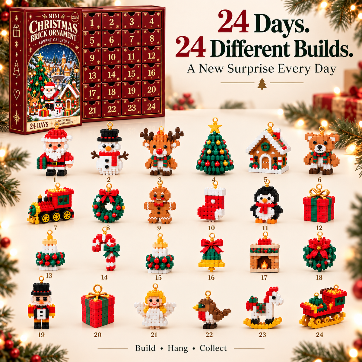 First 100 Customers Get 80% OFF!| 💫💫24-Day Christmas Building Block Advent Calendar For Kids & Families👨‍👩‍👧‍👦