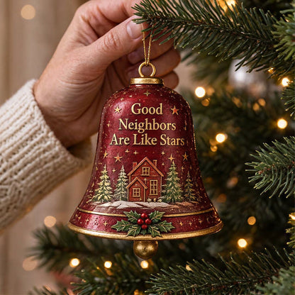 【First 100 Customers Get 80% OFF!】🔔 Sentimental Christmas Bell Ornament – 3D Keepsake with Gold Accents & Heartfelt Verse | Ready-to-Hang Gift for Family, Friends & Remembrance