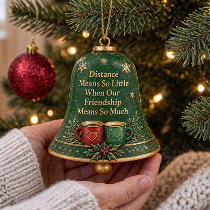【First 100 Customers Get 80% OFF!】🔔 Sentimental Christmas Bell Ornament – 3D Keepsake with Gold Accents & Heartfelt Verse | Ready-to-Hang Gift for Family, Friends & Remembrance