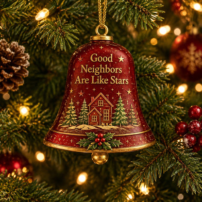 【First 100 Customers Get 80% OFF!】🔔 Sentimental Christmas Bell Ornament – 3D Keepsake with Gold Accents & Heartfelt Verse | Ready-to-Hang Gift for Family, Friends & Remembrance