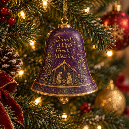 【First 100 Customers Get 80% OFF!】🔔 Sentimental Christmas Bell Ornament – 3D Keepsake with Gold Accents & Heartfelt Verse | Ready-to-Hang Gift for Family, Friends & Remembrance