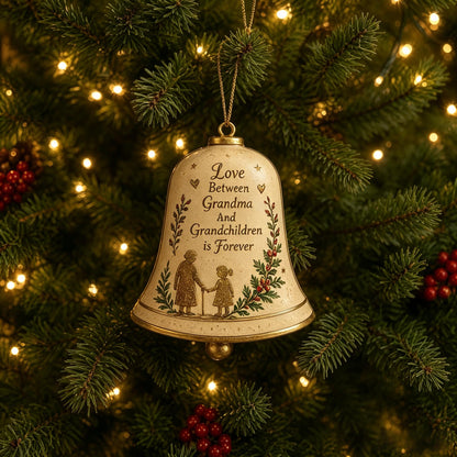 【First 100 Customers Get 80% OFF!】🔔 Sentimental Christmas Bell Ornament – 3D Keepsake with Gold Accents & Heartfelt Verse | Ready-to-Hang Gift for Family, Friends & Remembrance