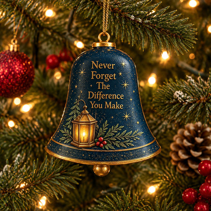 【First 100 Customers Get 80% OFF!】🔔 Sentimental Christmas Bell Ornament – 3D Keepsake with Gold Accents & Heartfelt Verse | Ready-to-Hang Gift for Family, Friends & Remembrance