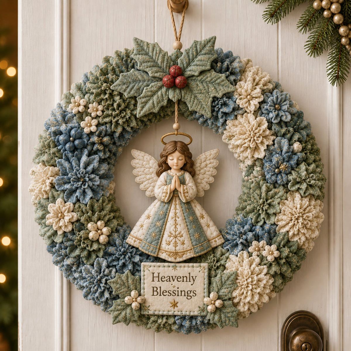 🎄 3D Fabric Poke Wreath DIY Kit |⛄️⛄️ Beginner-Friendly Christmas Craft, No Complicated Sewing | Create Your Own Festive Door Decor & Handmade Gift