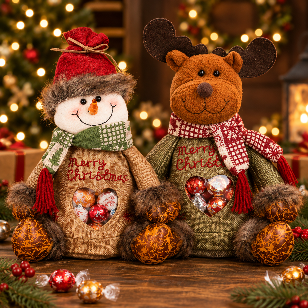 🦌 Reindeer+⛄ Snowman (2‑pack)
