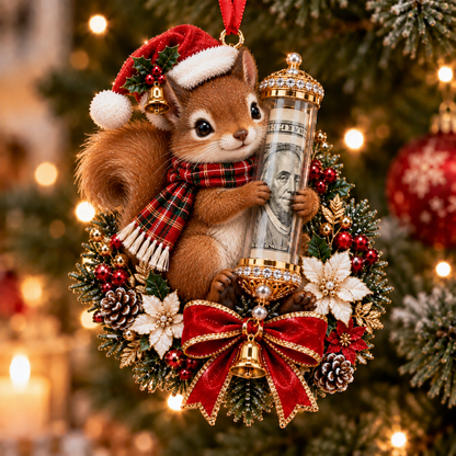 🎁 🛷Christmas Cute Animal Money Holder Ornament 🛷– Fun Cash Gift, Stocking Stuffer & Reusable Tree Decoration 🎄💵