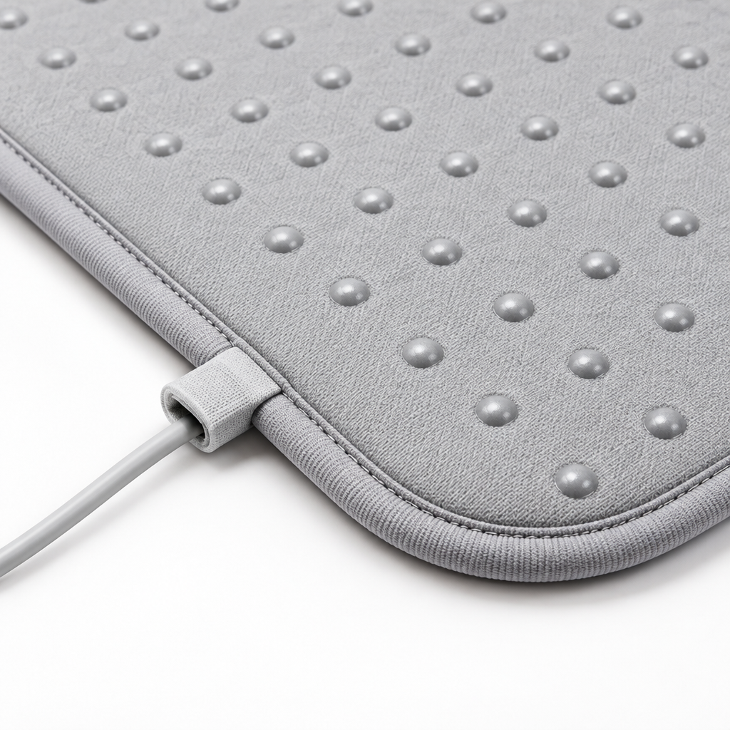 Close-up of mat edge and visible lead
