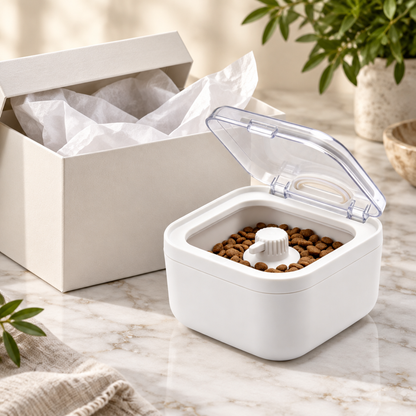 Conceptual gift presentation, actual packaging unverified