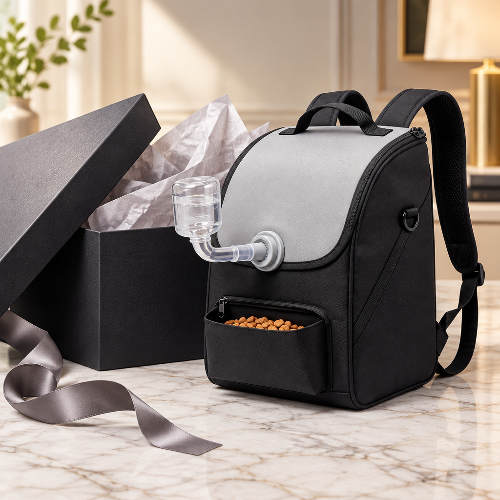 Conceptual gift presentation, actual packaging unverified