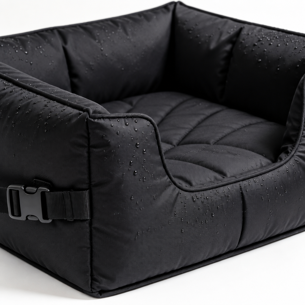 Close-up of raised side and cushion