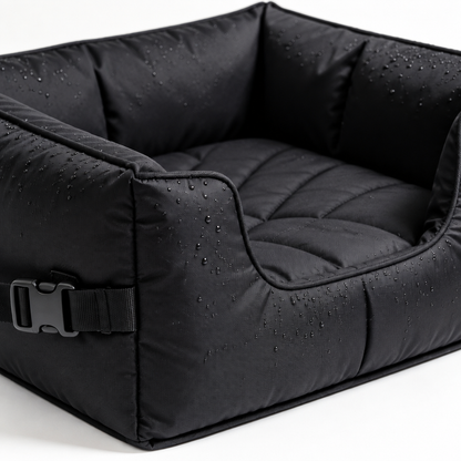 Close-up of raised side and cushion